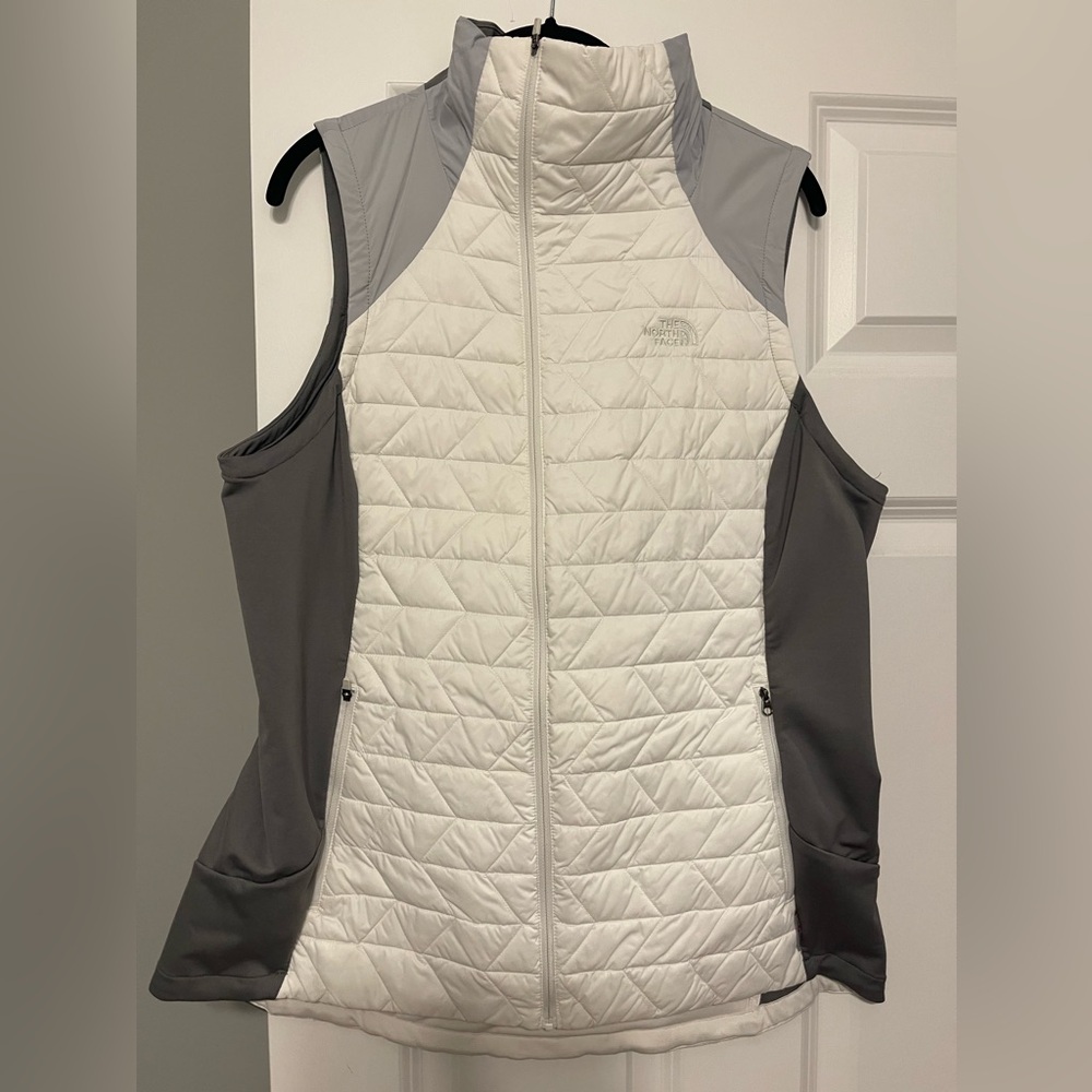 Like New TNF The North Face White & Gray Winter Vest XL
